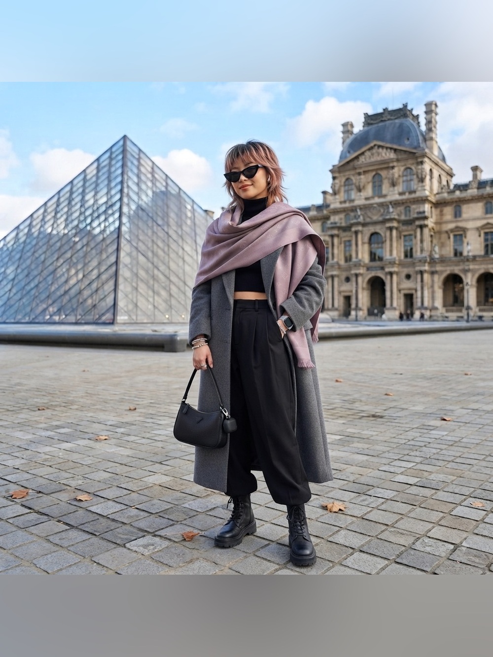 Luxury Cashmere & Silk Blend Monogram Scarf - Picture 9 of 9